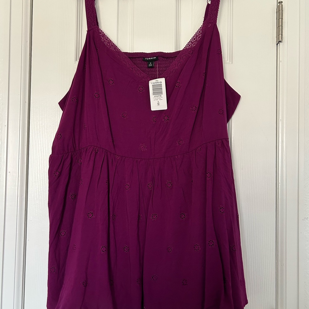 Torrid Women's Purple Sleeveless Top